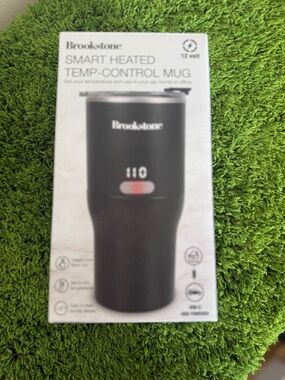 Brookstone Black Smart Heated Temp-Control Travel Mug
